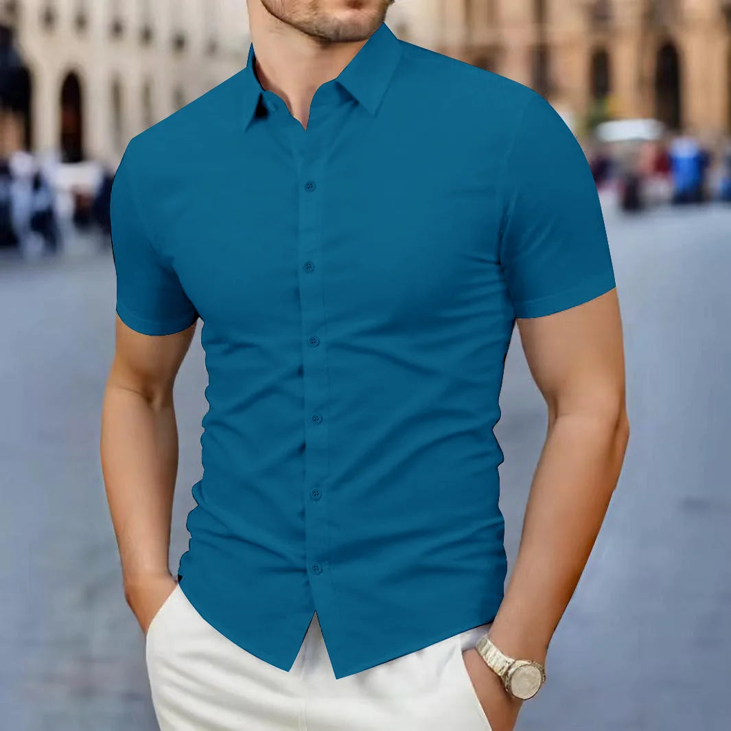 Business Casual Solid Color Short
