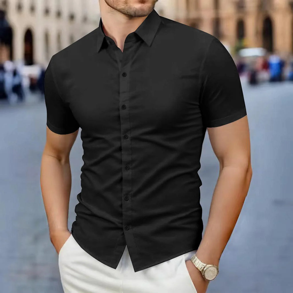 Business Casual Solid Color Short
